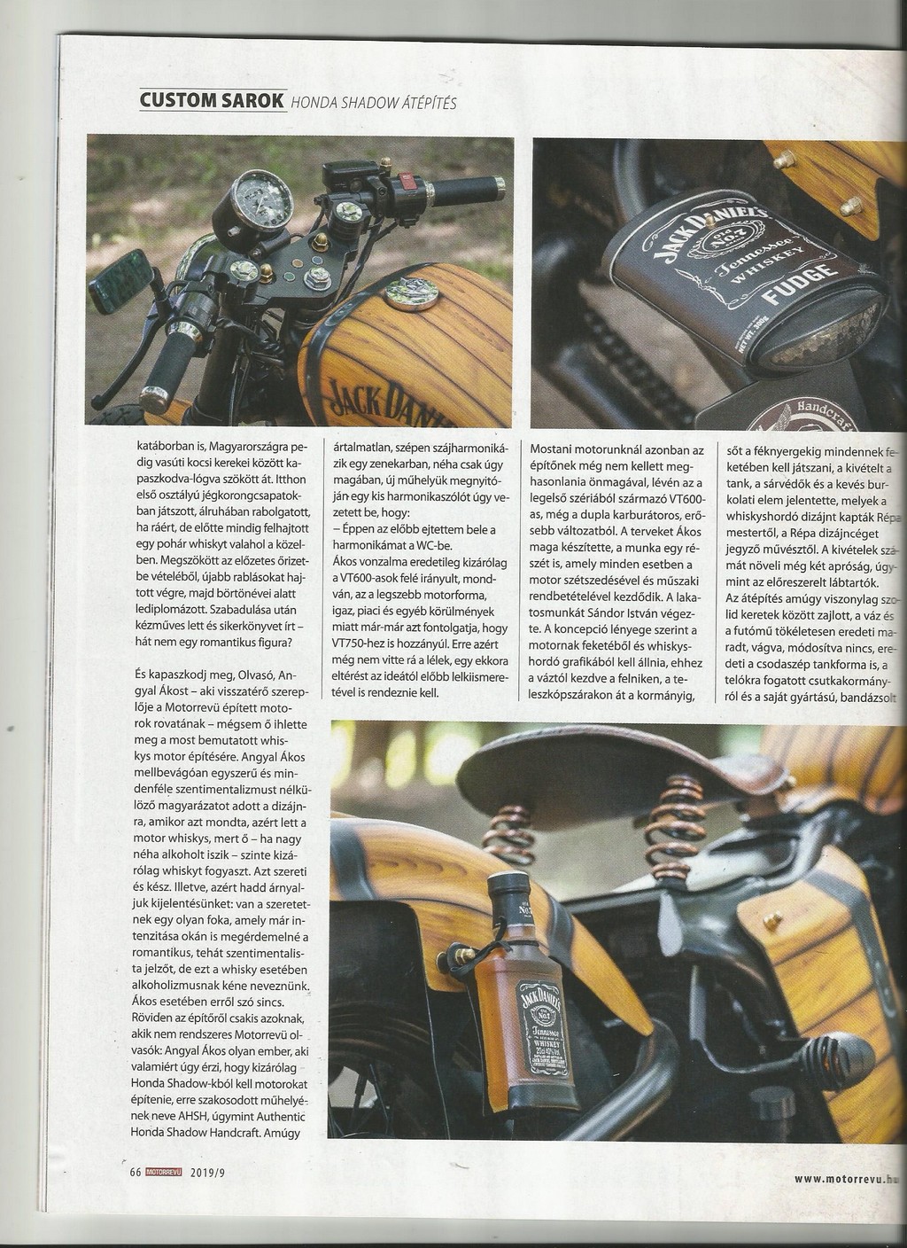Legújabb építésünk a Whiskys Bobber a MOTORREVÜ 2019/09 számában!